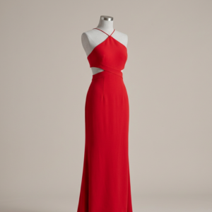 CARDINAL Cut Out Gown with Back Slit