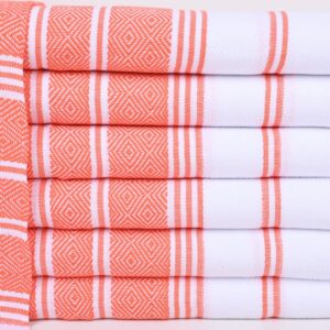 Turkish Peshkir Hand Towel in Coral
